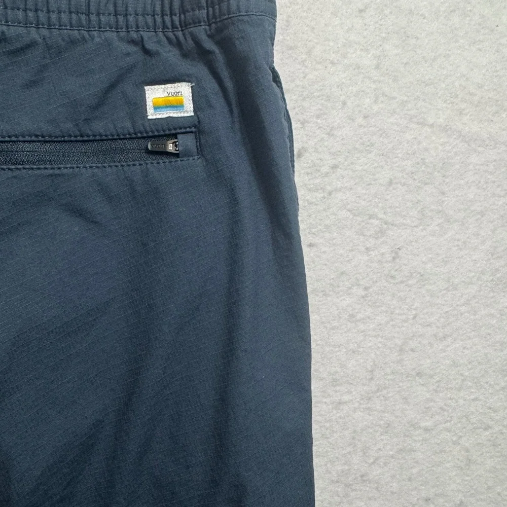 Vuori Ripstop Climber Pants Mens Medium Navy Blue Excellent Stretch Drawstring